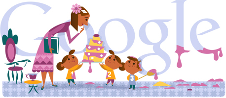 عيد الأم-جوجل يحتفل بعيد الام 